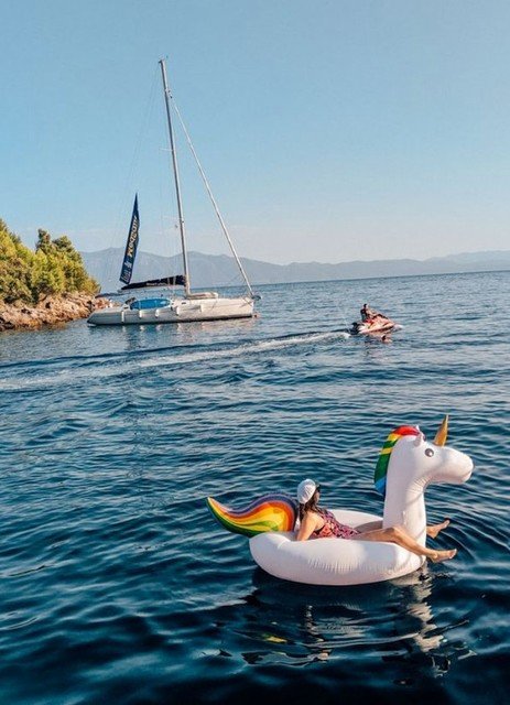 Inflatable toys can take a lot of space on a yacht