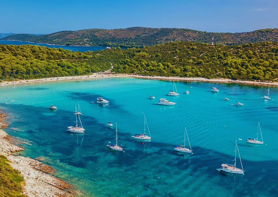 Top sailing places in Croatia  - Saharun cove near Zadar