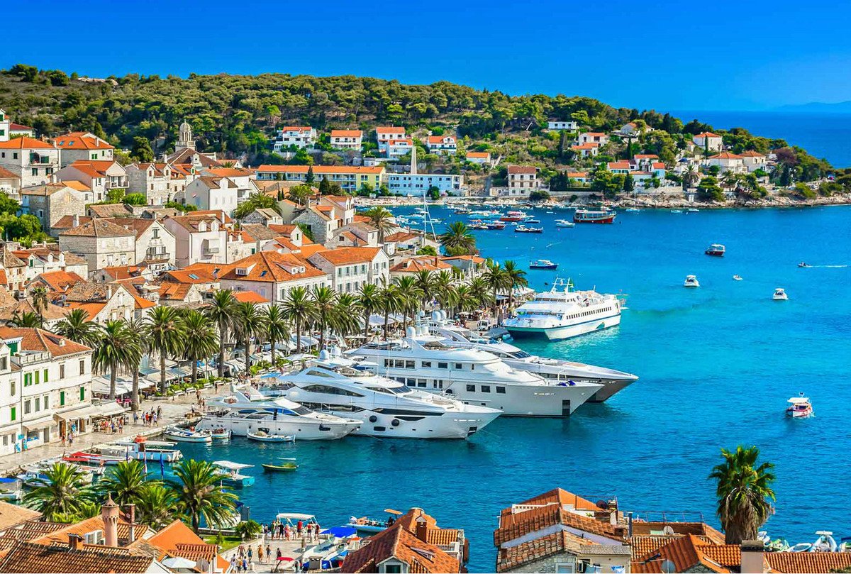 Hvar port. The place to see and be seen.