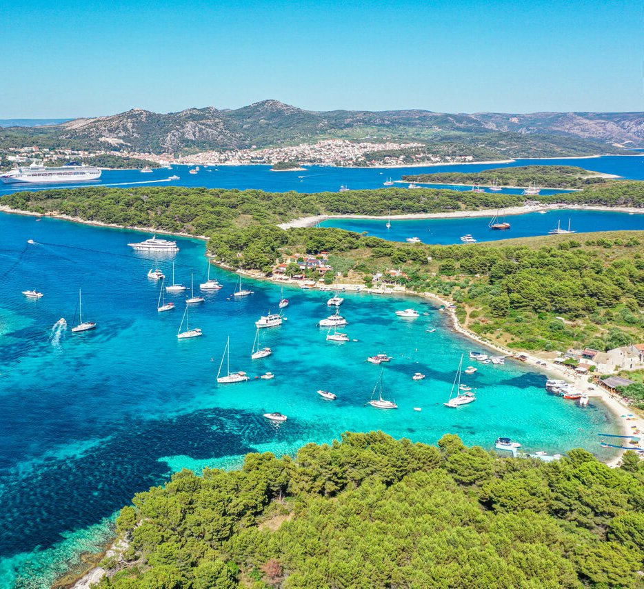 Anchor on Pakleni Islands and take a water taxi to Hvar