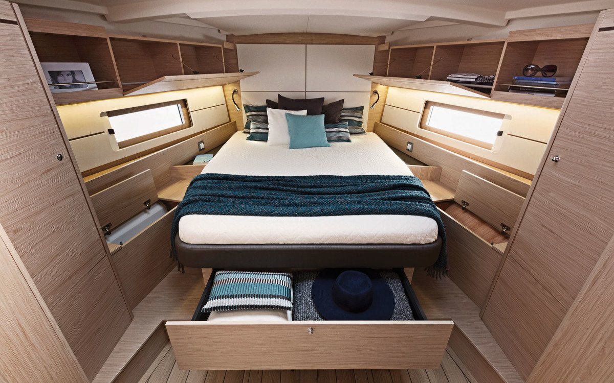 A two-person bedroom with all the  cupboards has limited space for your luggage