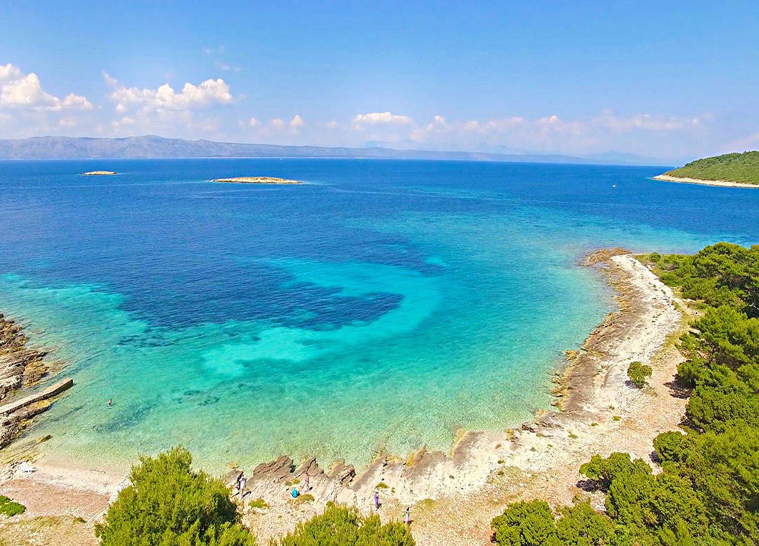 One of the most beautiful beaches in Croatia on island Proizd