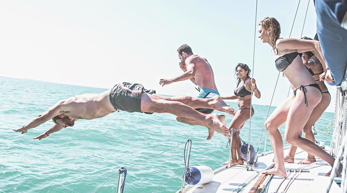 A final dip in the water before docking late afternoon in Split