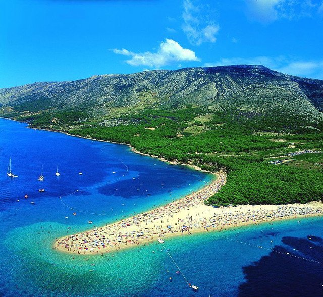 Bol, golden horn beach on Brač